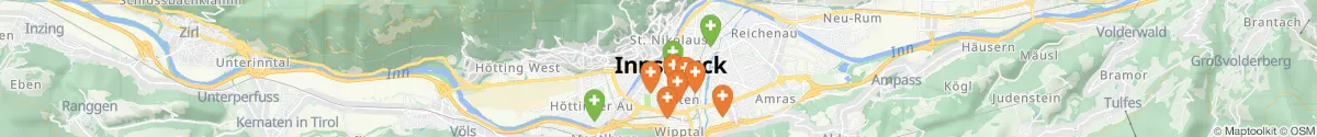 Kartenansicht für Apotheken-Notdienste in der Nähe von Wilten (Innsbruck  (Stadt), Tirol)